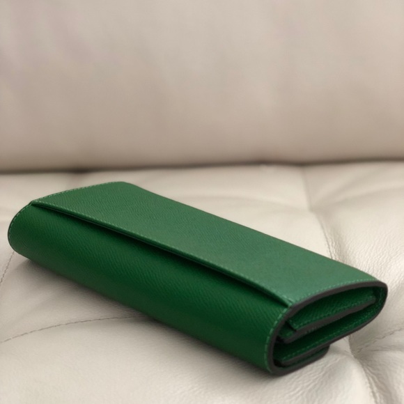 COACH SLIM ENVELOPE WALLET GREEN F54009 - Picture 4 of 6